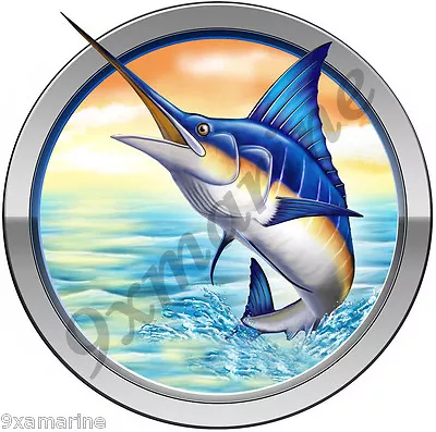Marlin Round Sticker For Mako Boston Whaler Pro Line Robalo & Center Console • $19.95