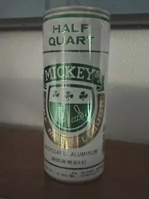 Vintage Collectible Mickey’s Fine Malt Liquor Half Quart Beer Can - No Pull Tab • $5.99
