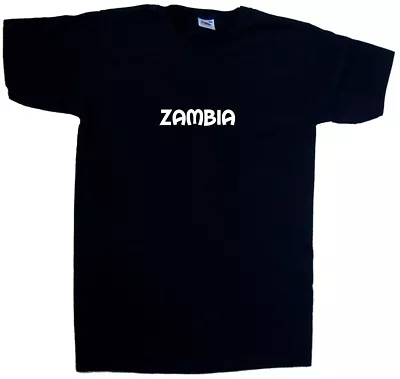 Zambia Text V-Neck T-Shirt • $12.42