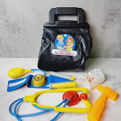 1987 Vintage Fisher Price Medical Kit Doctor Dr Nurse Bag Play Set • $14.99