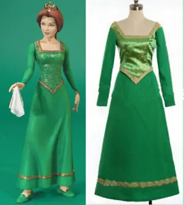 £75.59 • Buy Halloween Costume Shrek Princess Fiona Green Dress Princess Cosplay Costume