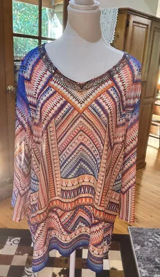 W Lane Size 20 Long Sleeve Kaftan Style Top • $18