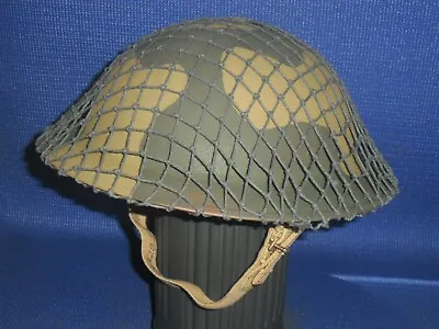 WW2 Helmet - British MkII - Khaki Cam Pattern W/net • $195