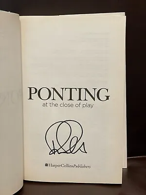 $35 • Buy SIGNED Ponting: At The Close Of Play Ricky Ponting HC Cricket Captain Australian