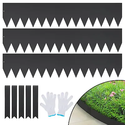 VEVOR Steel Landscape Edging 3-pack Steel Garden Edging Borders 40  L X 8  H • £28.79