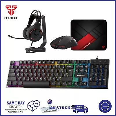 Fantech Gaming PC 5-in-1 Keyboard Combo With Mouse/Mousepad/Headset/Stand • $69