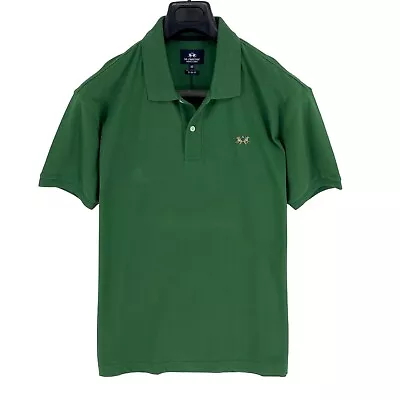 LA MARTINA Green Piquet Stretch Short Sleeves Slim Fit Polo Shirt Size 3XL XXXL • $32.12