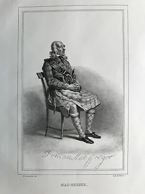 £14.99 • Buy 1835 Antique Print; Duncan MacGregor Portrait After D’Hardiviller