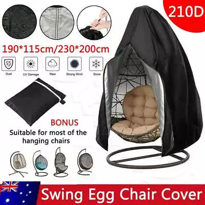 Hanging Swing Chair Cover Outdoor Garden Egg Chair Cover Heavy Duty Waterproof • $18.95