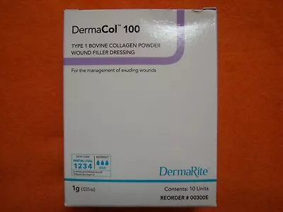 DermaRite DermaCol 100 Type I Bovine Collagen Powder 1g Wound Filler Dressing 10 • $170.88