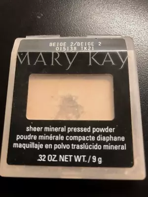 Mary Kay BEIGE 2 Sheer Mineral Pressed Powder 15138 DAMAGED - READ - SEE PICS • $14.50