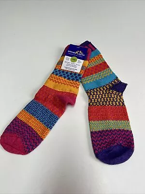 Solmate Socks NWT Large (W 10-12 M 9-11) Carnation Mismatched Recycled • $19.99