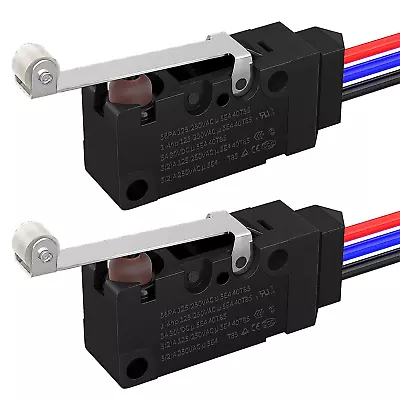 Waterproof Micro Limit Switch With Long Straight Hinge Lever SPDT 3 PIN Pre-Wire • $25.05