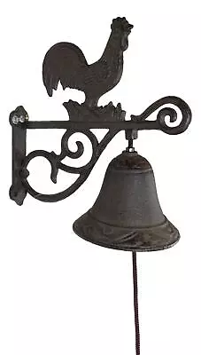 Cast Iron Rustic Western Farmhouse Rooster Chicken Door Wall Dinner Yard Bell • $32.99