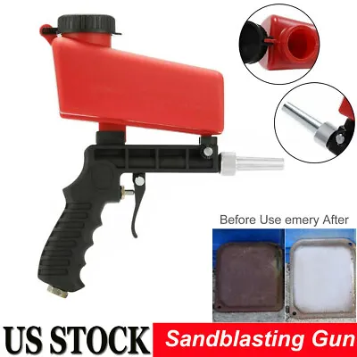 1/4  Air Sandblasting Gun Hand Held Sand Portable Shot Media Blasting Blaster US • $17.91