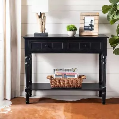 SAFAVIEH Console Table 29.5  H X 35.8  L Rectangle Wood Frame Material Black • $149.53
