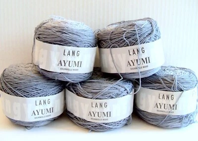 $50 • Buy 5 NEW Lang Yarns AYUMI Color 988-0023 Made In Italy 100 Grams MRSP $38.50