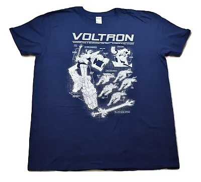 Voltron Mens Schematics Generation Three Lion Force Shirt New XL-5XL • $9.99