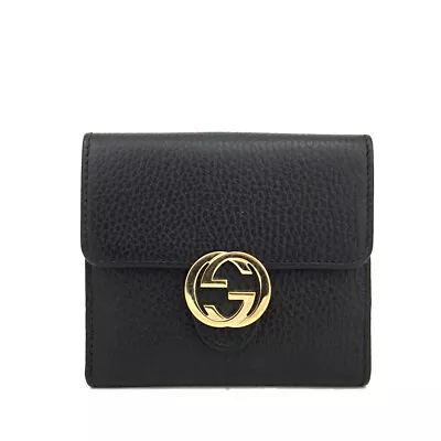GUCCI Interlocking G Leather Bifold Wallet/3X0494 • $71