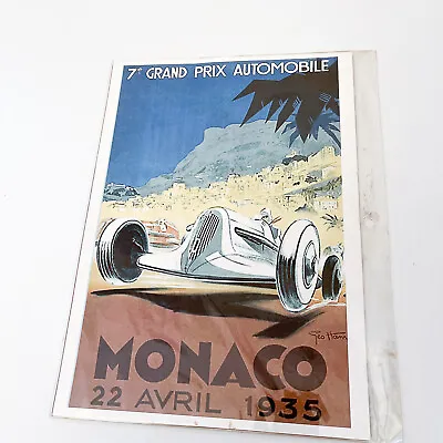 $22 • Buy 1935 Monaco Grand Prix - Vintage F1 Poster Retro Wall Art Print A4 Size Repro