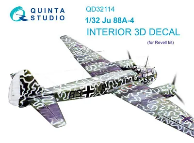 1/32 Ju 88A-4 3D-Printed & Coloured Interior On Decal Paper For Revell Kits • $63.39