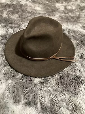 Vintage Turner Hat Company Western Brown Hat (Medium) Leisure Felt Wool USA • $34.50