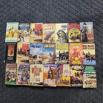Lot Of (21) Vintage Western Paper Back Books Mixed Authors Great Variety 1990s • $39.95