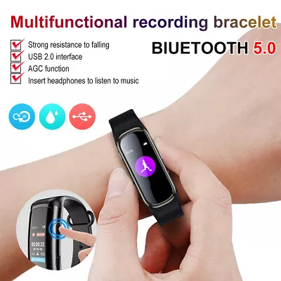 16GB Bluetooth Voice Activated Digital Audio Voice Recorder Bracelet Wrist Watch • $37.99