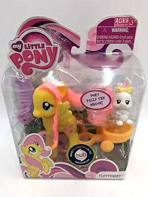 My Little Pony Fluttershy With Rabbit Comb And Wagon New MLP 2010 G4 • $62.95