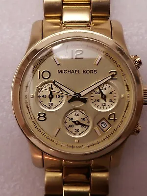 Michael Kors Mk-5055 Chronograph Womens Gold Tone Watch  • $55