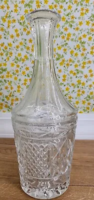 Whiskey Decanter Glass Crystal Liquor Scotch Vodka Bourbon Bottle Vintage • $2.90
