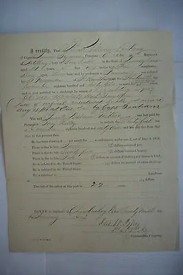 $118.75 • Buy 1864 CIVIL WAR DISCHARGE PAPER Signed Captain James Wilson Piper TRUMAN SEYMOUR