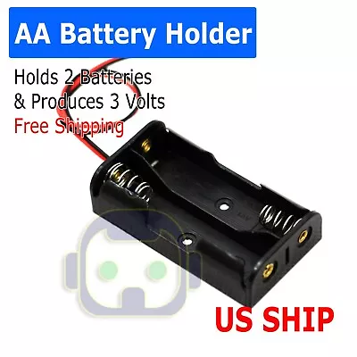 2X AA DIY Battery Holder Case Box Base 3V Volt PCB Mount With Bare Wire Ends • $3.75