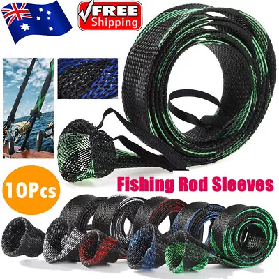 10 Pack 190cm Fishing Rod Cover Rod Sleeve Rod Sock Pole Glove Protector New • $22.99