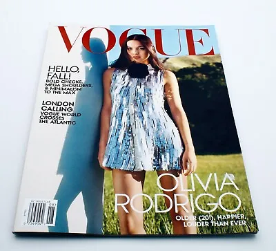 Vogue USA Magazine August 2023 OLIVIA RODRIGO Cover Fall Fashion • $4