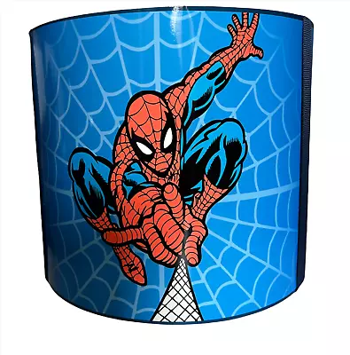 Spiderman Blue Handmade Ceiling Drum Lampshade Marvel Avengers / Boys Room • £16.49