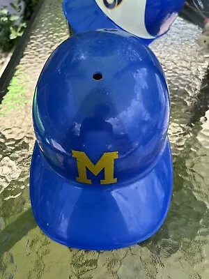 1970s Vintage Milwaukee Brewers SGA Adjustable Plastic Blue Yellow Helmet MLB • $12.99