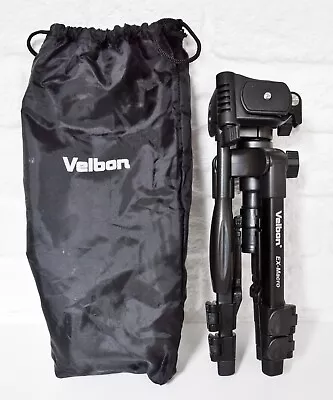 VELBON EX-Macro Small Tripod In Very Good Condition; Complete + Pouch Protecter • £25.99