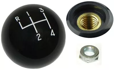 64-88 1 7/8 Black Hurst 4 Sp Shifter Handle Ball Knob W Nut Coarse Thread 3/8-16 • $23.60