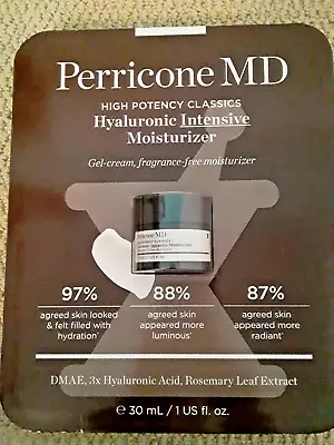 Perricone MD High Potency Classics Hyaluronic Intensive Moisturizer 1 Oz/30ml • $25.90