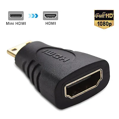 GOLD Mini HDMI Type C Male To HDMI Type A Female Adapter Connector For HDTV V1.4 • $5.69