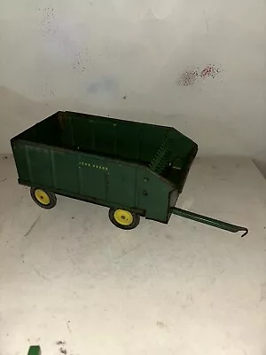 VINTAGE JOHN DEERE Forage Wagon For A Tractor 1/16 JD Silage Metal Chuck Wagon • $25.99