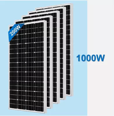 1000W 12V Solar Panel System Monocrystalline High Efficiency Camping RV Caravan • £609.88