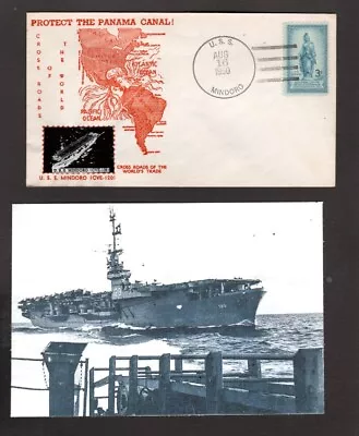 U.S.S. Mindoro (CVE-120) - Naval Ship's Cover - August 16 1950 - Gmahle Cachet • $4.99