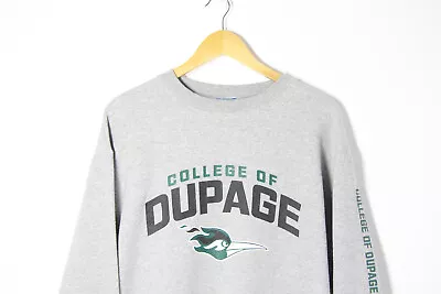 📦FREE AUS SHIPPING☀️Vintage College Of DUPAGE USA Champion Sweatshirt GREY - L • $60