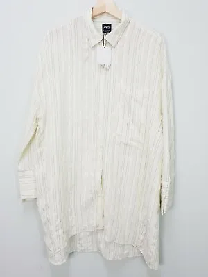 ZARA Womens Size S Or 10 Striped Oversized Maternity Shirt Top NEW + TAGS • £34.47
