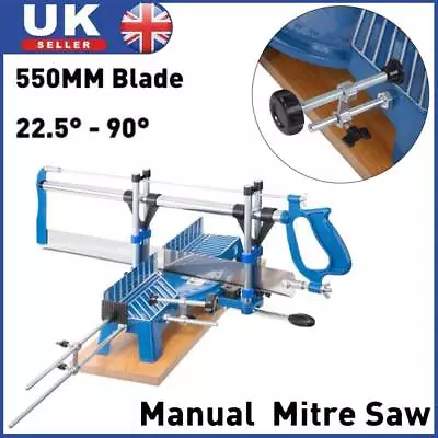 Iron Manual Mitre Hand Saw Angle Woodwork Carpentary Saw Tools New 22.5°-90° • £41.39