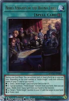 MAGO-EN086 Noble Knights Of The Round Table Rare 1st Edition Mint YuGiOh Card • £0.99