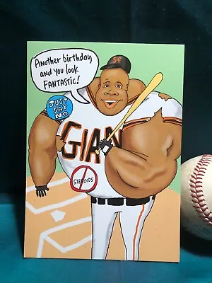 $15 • Buy Mooning Duck Barry Bonds Birthday Card Just Say No - Steroids Rare Funny