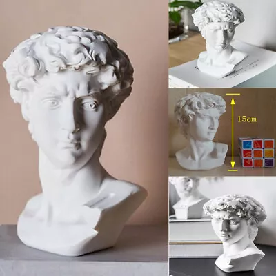 David Head Bust Greek Mythology Plaster Statue Europe Michelangelo Home Decor • $15.63